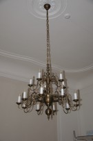 General view of a replica of an antique chandelier