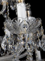 Detail of the light bowl under the chandelier bulb (bobeche)