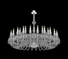 Extra large Baccarat chandelier with 36 arms with special suspension