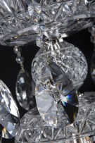 Details of crystal almonds and silver metal