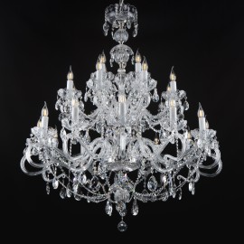 Modern crystal chandelier with Deign round arms