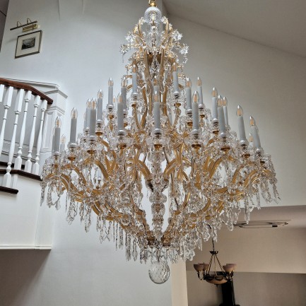 Replica of an antique French Teresian chandelier 48 bulbs - BACCARAT